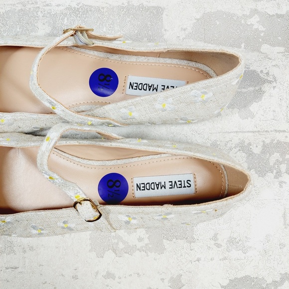 NEW Steve Madden Boden Mary Jane Embroidered Floral Ballet Flats A539 - Picture 9 of 11